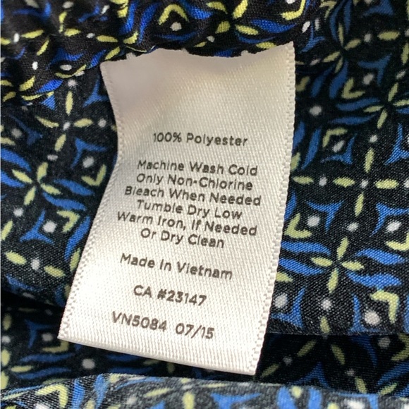 Talbots Blue White Drawstring Ankle Pants - Picture 7 of 8